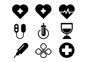 medical icons set