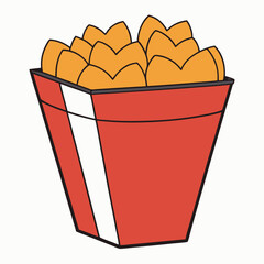 french fries with ketchup