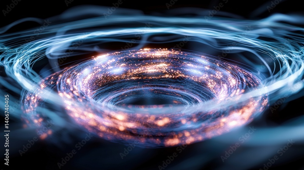 Poster dynamic cosmic energy flowing through a hypothetical galaxy digital art outer space abstract high an