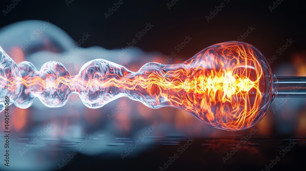 Poster electric plasma phenomenon laboratory science visualization abstract environment close-up view energ