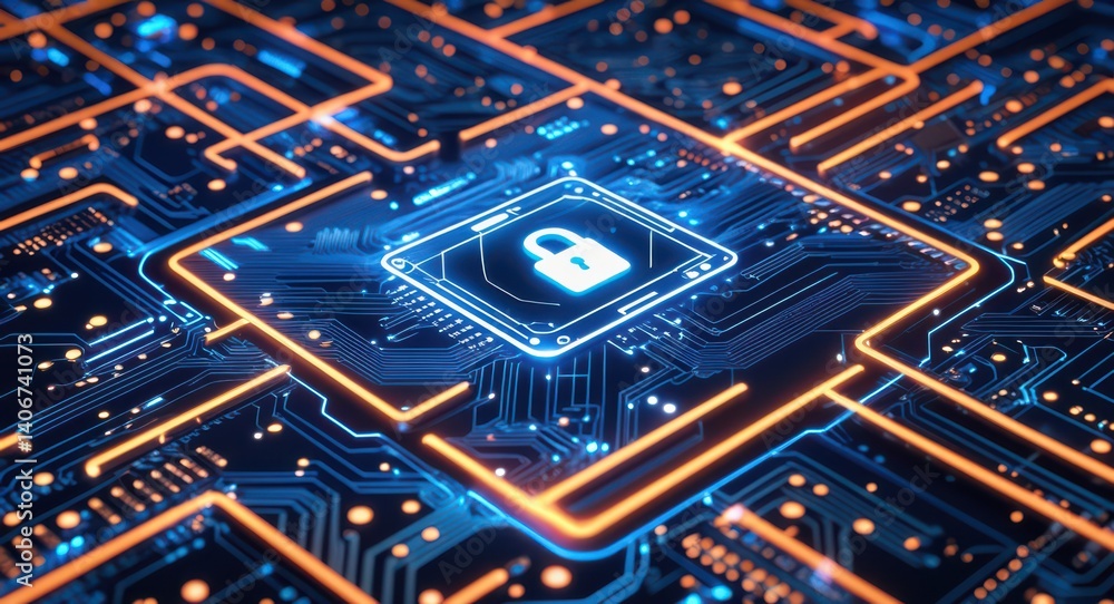 Poster exploring cyber security solutions: digital network protection with advanced encryption technology t