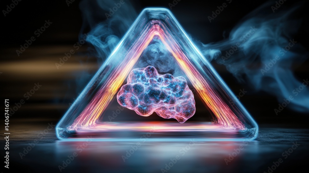 Poster dynamic energy shift abstract laboratory digital art high-tech environment close-up view conceptual 