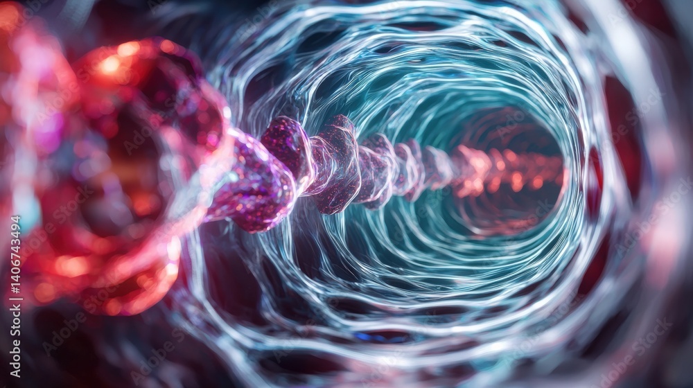 Aufkleber exploring the intricacies of quantum fluctuations in a digital universe virtual lab 3d visualization