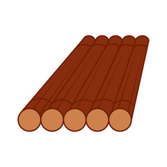Wooden Raft Float Illustration