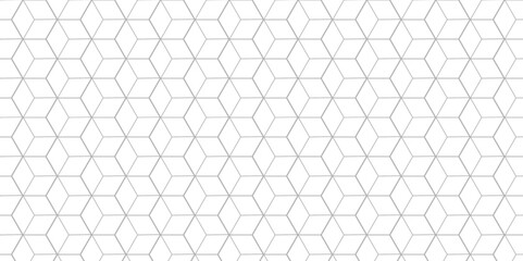 Naklejka premium Vector grid metal gradient science web tech connection triangle diamond honeycomb hexagon art. Seamless pattern with hexagon square cube geometric pattern shapes grid metal element texture design.