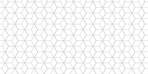 Fototapeta premium Vector grid metal gradient science web tech connection triangle diamond honeycomb hexagon art. Seamless pattern with hexagon square cube geometric pattern shapes grid metal element texture design.