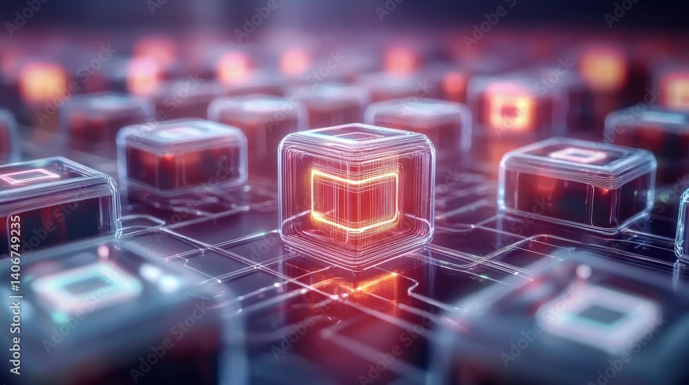 Poster dynamic digital framework virtual space visual technology futuristic environment close-up viewpoint 
