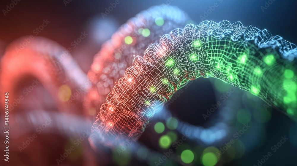 Aufkleber advanced molecular structures science laboratory 3d visualization digital space close-up genetic res