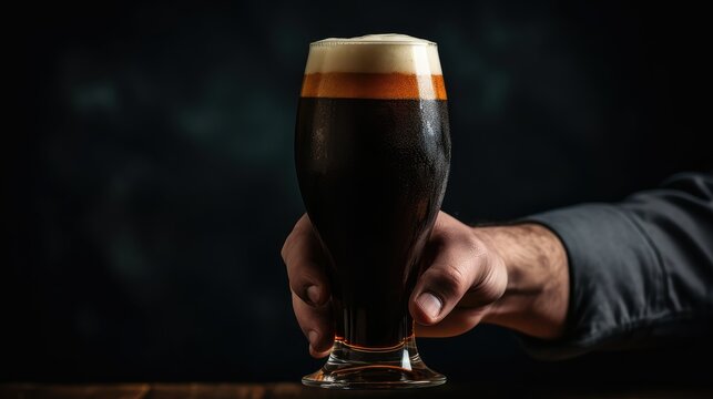 glss beer in a glass