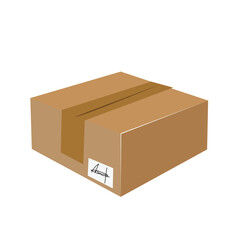 cardboard box icon vector illustration.brown cardboard packagin