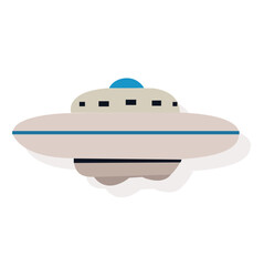 UFO Flying In Space Cartoon Vector Icon