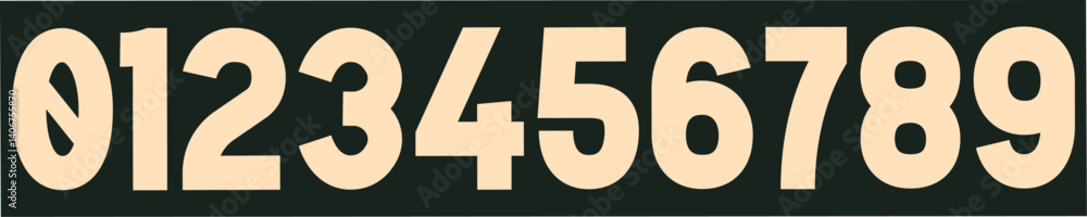 Fototapete set of creative number 1 to 10 logo designs. abstract number design vector illustration. pink line numbers 1 2 3 4 5 6 7 8 9 0. 