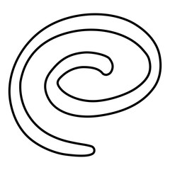 Spiral hand draw icon vector. Volute illustration sign. Hypnotic Spiral symbol or logo.