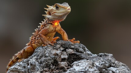 Lizard climbing rocky terrain desert environment close-up photography nature's adaptations