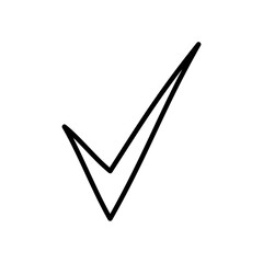 Ok hand draw icon vector. Yes illustration sign. Approve symbol or logo.