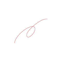 赤ペン手書きのくるくる線