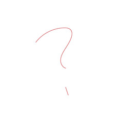 赤ペン手書きのはてな