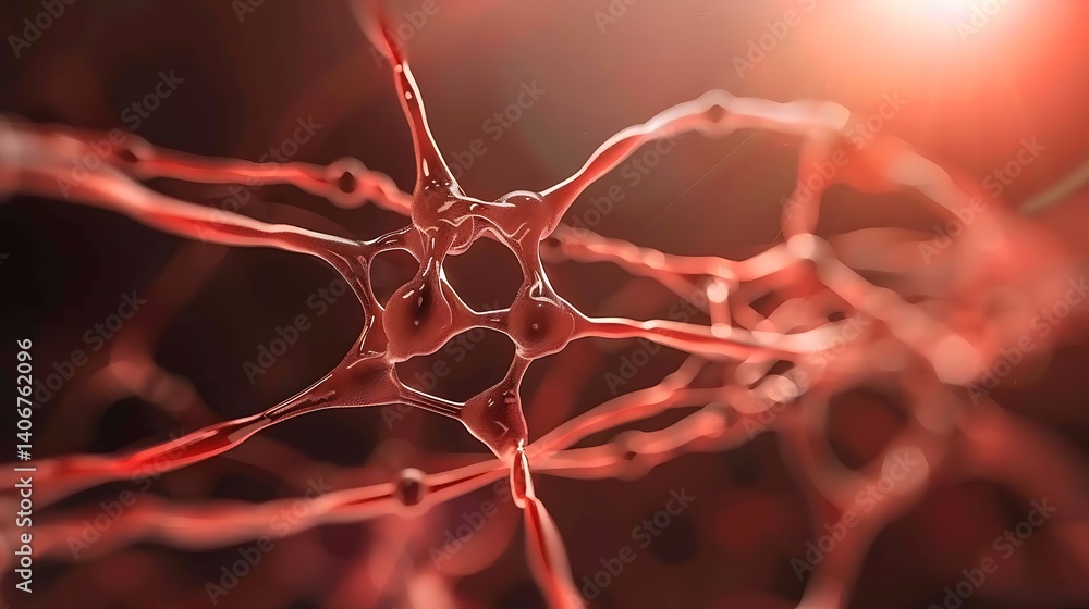 Poster neural network microscopic view