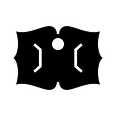 Bow display card icon vector. Hair bow card illustration sign. Hair clip card symbol or logo.