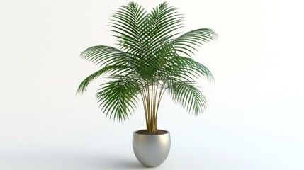 Modern potted palm plant