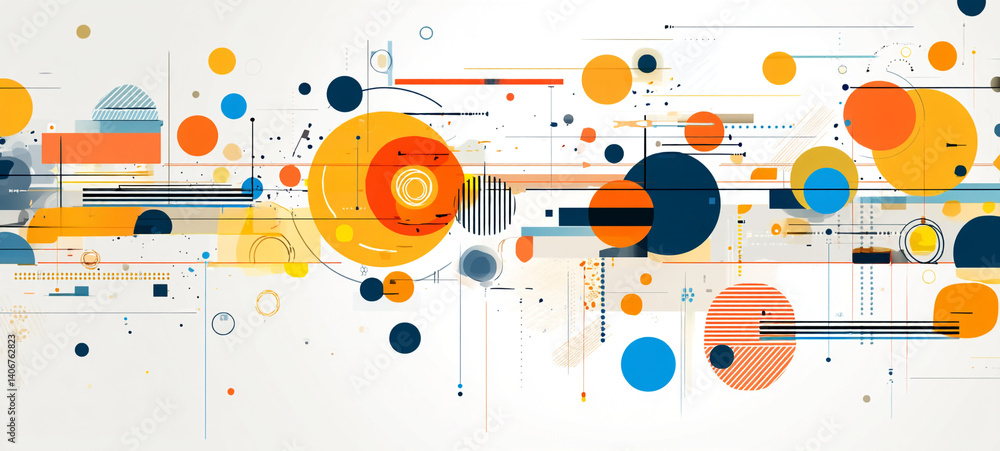 Poster medical abstract geometric background with flat icons and symbols. abstract background with hexagon 