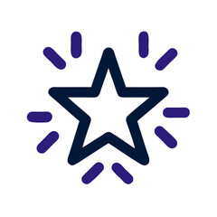 Obraz premium Star icon with lines for rating or favorite