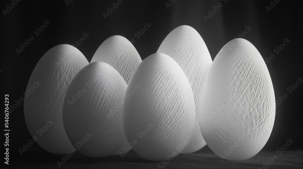 Poster egg pressionism multiple exposure. luminogram a luminogram mult