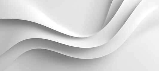 Obraz premium White gray satin texture that is white silver fabric silk panorama background White abstract background with waves. Creative Architectural Concept