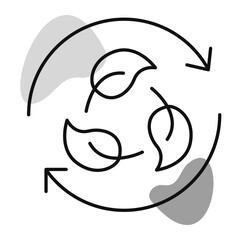 Biodegradable Pet Packaging Icon. Sustainable and Eco-Friendly Materials