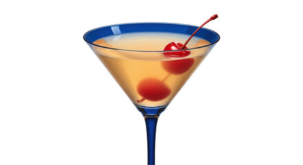 Isolated Cocktail with Cherries