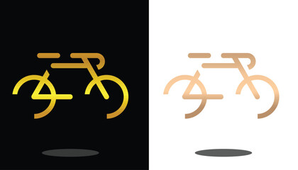 vector logo image for a beautiful and pretty and unique bicycle business or business with a black and white background for design purposes