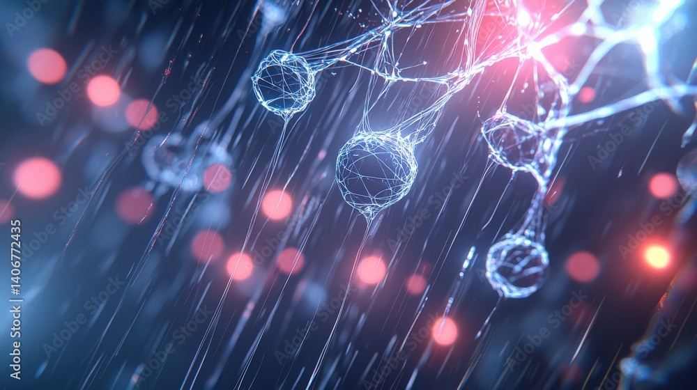 Poster dynamic molecular interaction illustration science laboratory visual artwork abstract environment cl