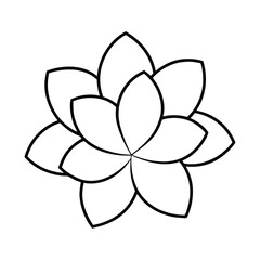 Green vector flower icon illustrating a lucky four leaf shamrock plant
