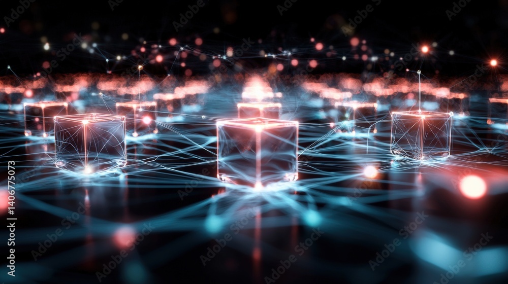 Poster exploring technological innovations abstract data visualization digital realm graphic design futuris