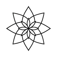 Abstract floral vector icon, a nature-inspired design element