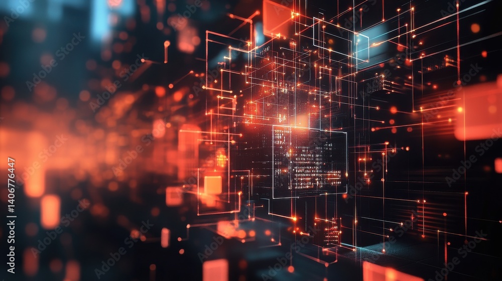 Poster abstract structure circuit computer. technology business background
