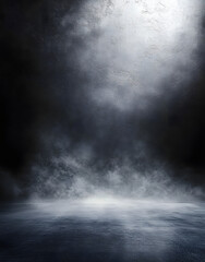 Gray studio background grunge foggy texture with dark edges and light center black and white vertical backdrop
