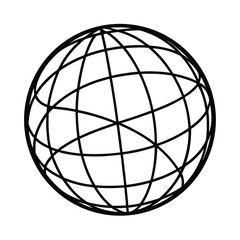 A global sphere icon vector illustration represents the earth's network