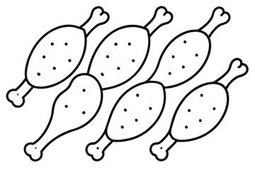 Chicken Drumstick Line Art A Bold Graphic Choice