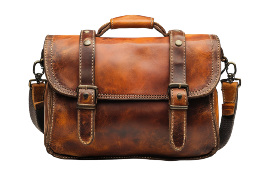 Stylish brown leather messenger bag designed for everyday use and travel