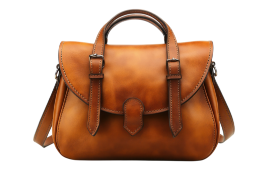 Stylish brown leather handbag with adjustable strap for everyday use