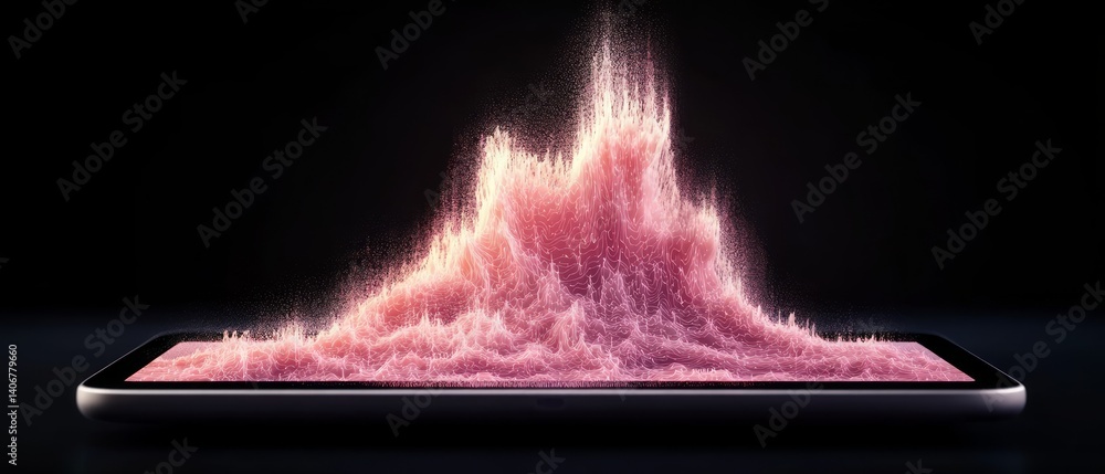 Aufkleber interactive ai-generated visualization transforms ordinary tablet into immersive experience of sound