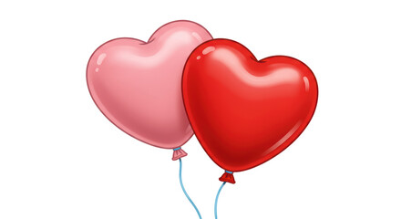 Isolated Heart Balloons