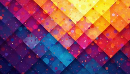 Geometric abstract shapes, colorful tile effect, design pattern, modern