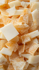 Hard Cheese Pieces, Crumbled Texture, Delicious Snack