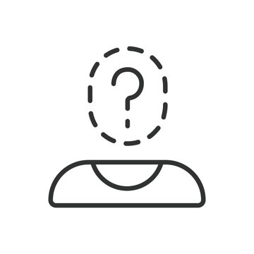 Anonymity, icon in line design. Anonymity, privacy, anonymous, private data, secure browsing, online privacy, digital anonymity on white background vector. Anonymity, editable stroke icon