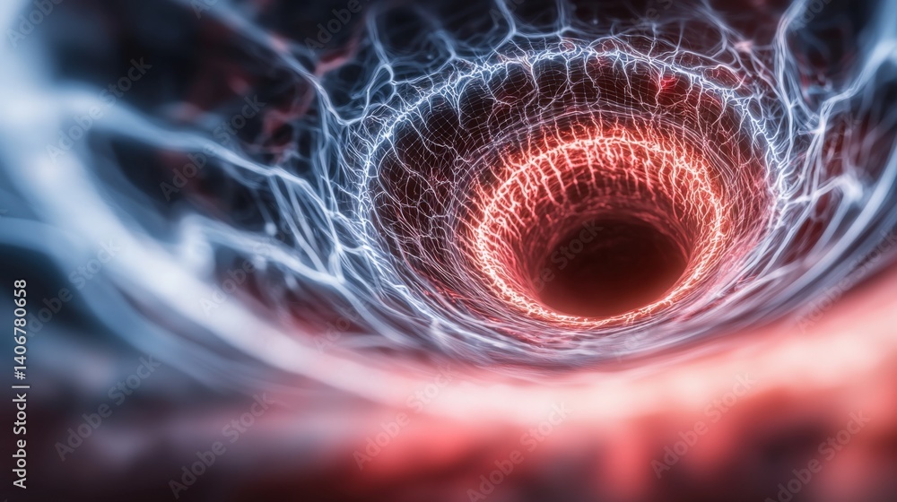 Aufkleber dynamic cosmic energy flow space digital art sci-fi environment abstract viewpoint interstellar conc