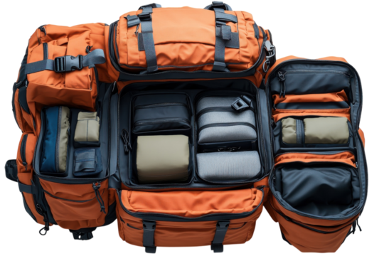 Travel organizer with multiple compartments for efficient packing and storage