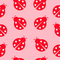 Ladybug seamless pattern