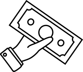 Fee Money Line Icon